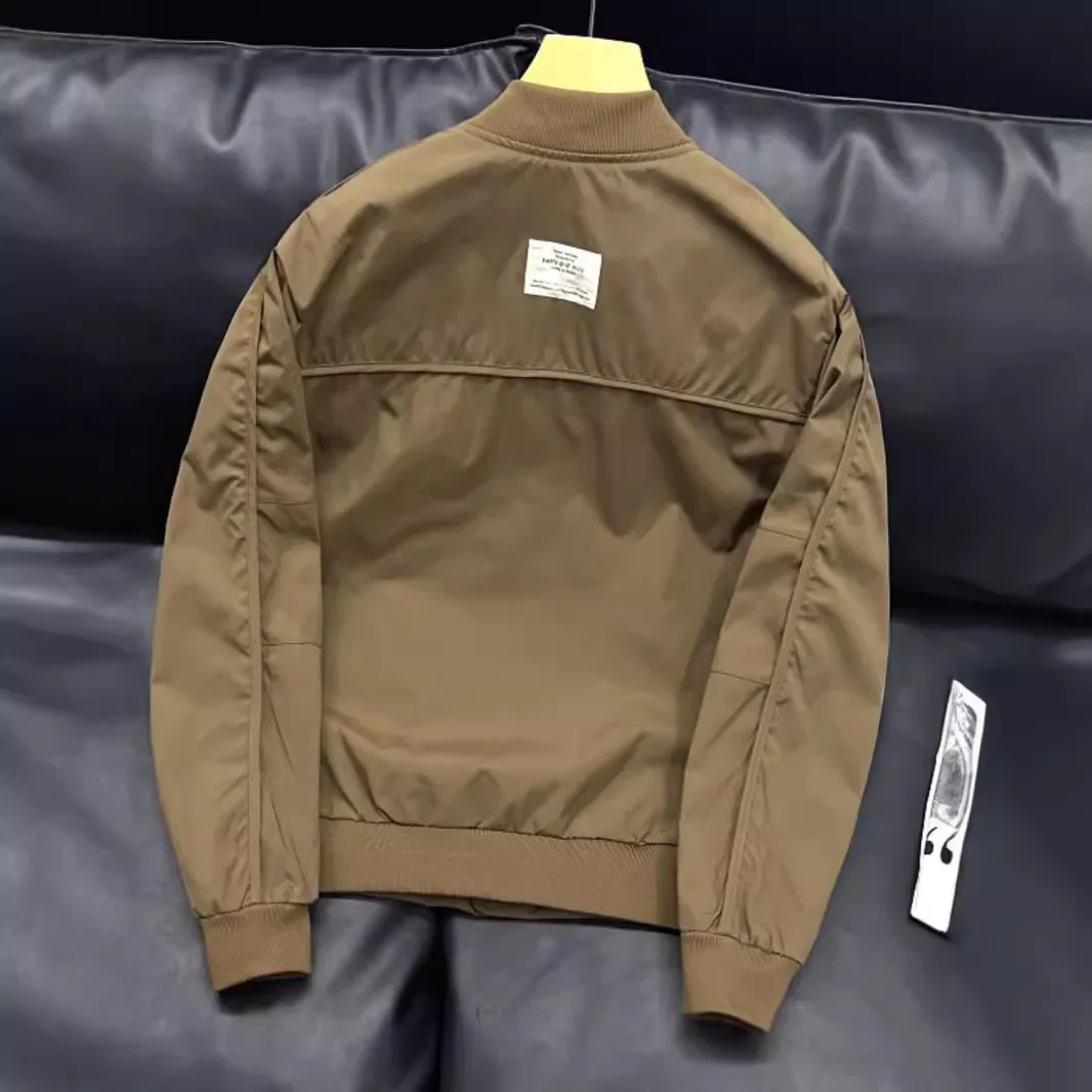 Мужская куртка-бомбер свободного кроя весна-осень повседневная винтажная