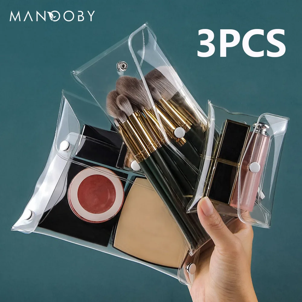 Прозрачная косметичка 3 шт. Портативная сумка для хранения дорожная женская