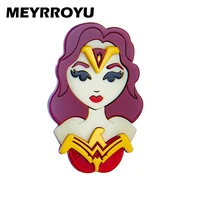 meyrroyu european american style womens brooch acrylic fairy tale figure woman brooches vintage style girls jewelry for gifts