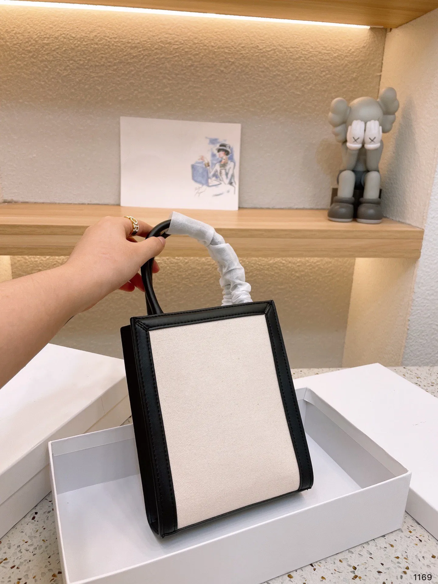 High quality brand shopping bag Single Shoulder Bag Canvas collage handbag shopping bag Single Shoulder Messenger Bag