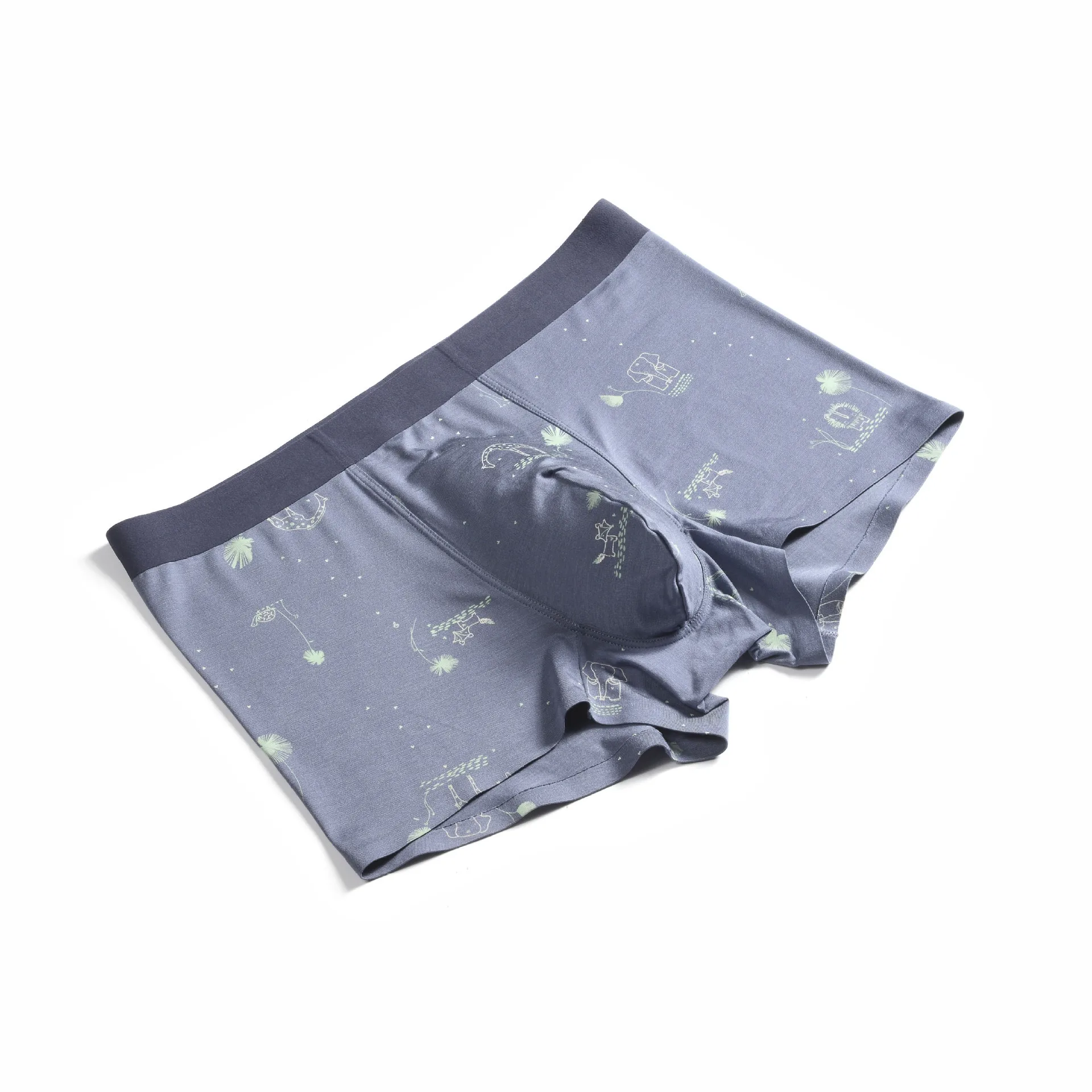 20PCS Breathable Modal Men's Boxers Four Seasons Universal Skin-friendly Male's Boxer Shorts Mid-waist Printed Underwears Pants