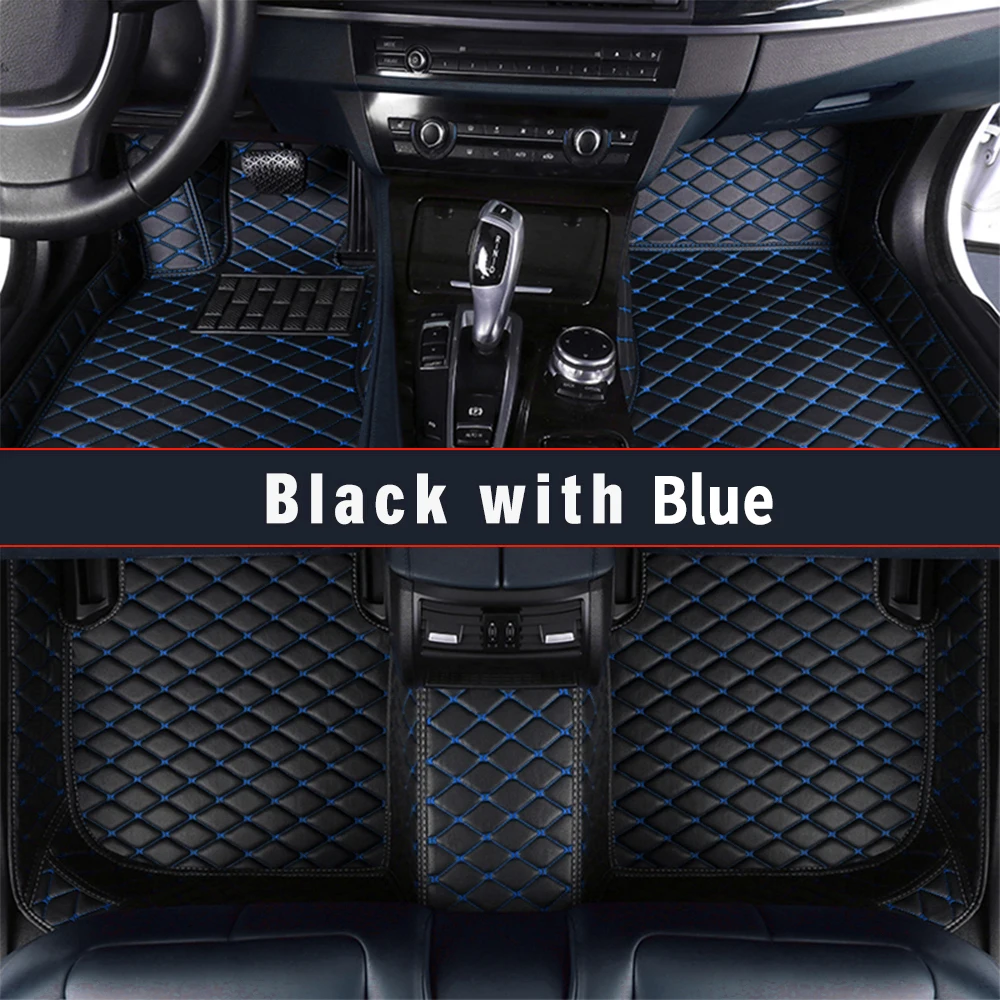 

For MERCEDES BENZ C-Class W203 Car Floor Mats Black Blue Fit For 2002 2004 2005 2006 2007 Waterproof Accessories Car Carpets