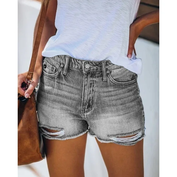 Summer Women's Jeans Casual Wash Hole Shorts jean shorts women  sexy girl