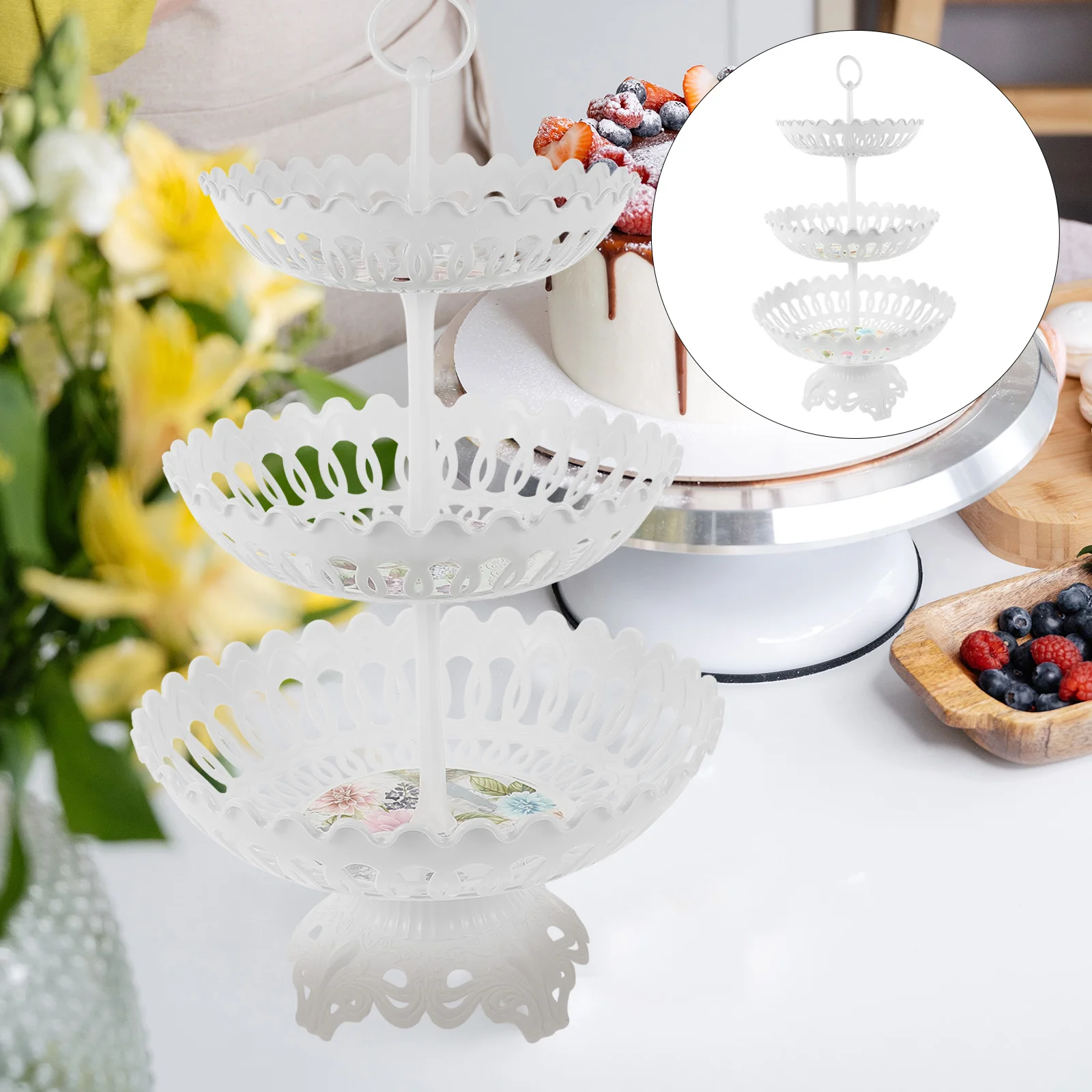 

1 Набор многослойная Фруктовая тарелка для вечерние столовый стол для чайного стола тарелка для еды