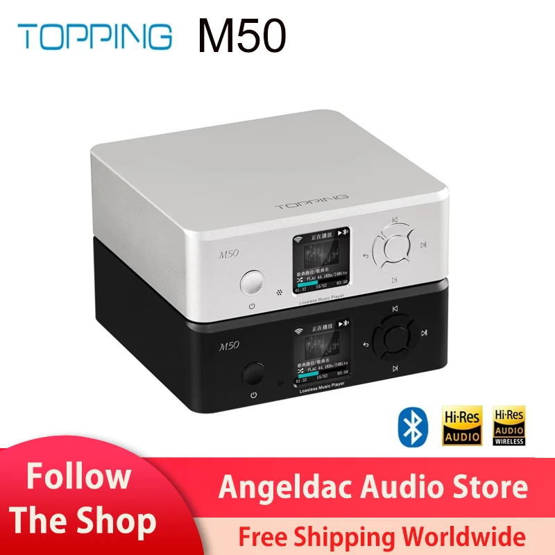 

Цифровой музыкальный плеер TOPPING M50 с поддержкой DSD256 PCM 24bit384kHz HiFi Bluetooth-приемник с дистанционным управлением