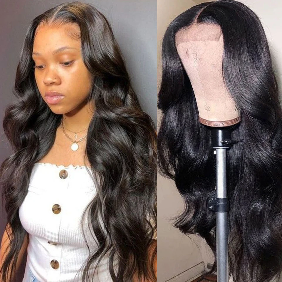 

4x4 Lace Closure Wigs Brazilian Body Wave Human Hair Wig With Baby Hair 180% Pre Plucked Lace Frontal Wigs For Black Women