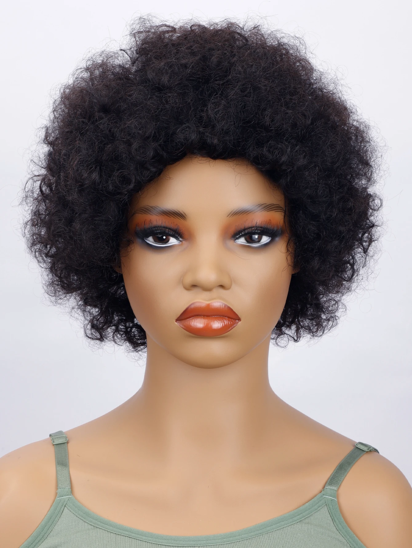 TNICE Афро-кудрявые парики из натуральных волос Короткие вьющиеся волосы для