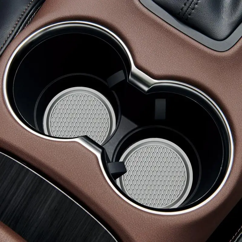 

Car Coasters Cute Vehicle Cup Mat With Honeycomb Design Car Cup Coasters For Drinks Absorbent Auto Accessories For Women And Men