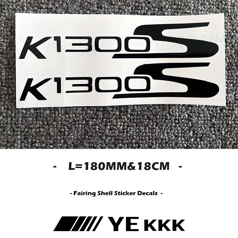 2X 180MM Motorcycle Fairing Shell Hub Head Shell Fuel Tank Sticker Decal White Black For BMW K1300S K1300 S