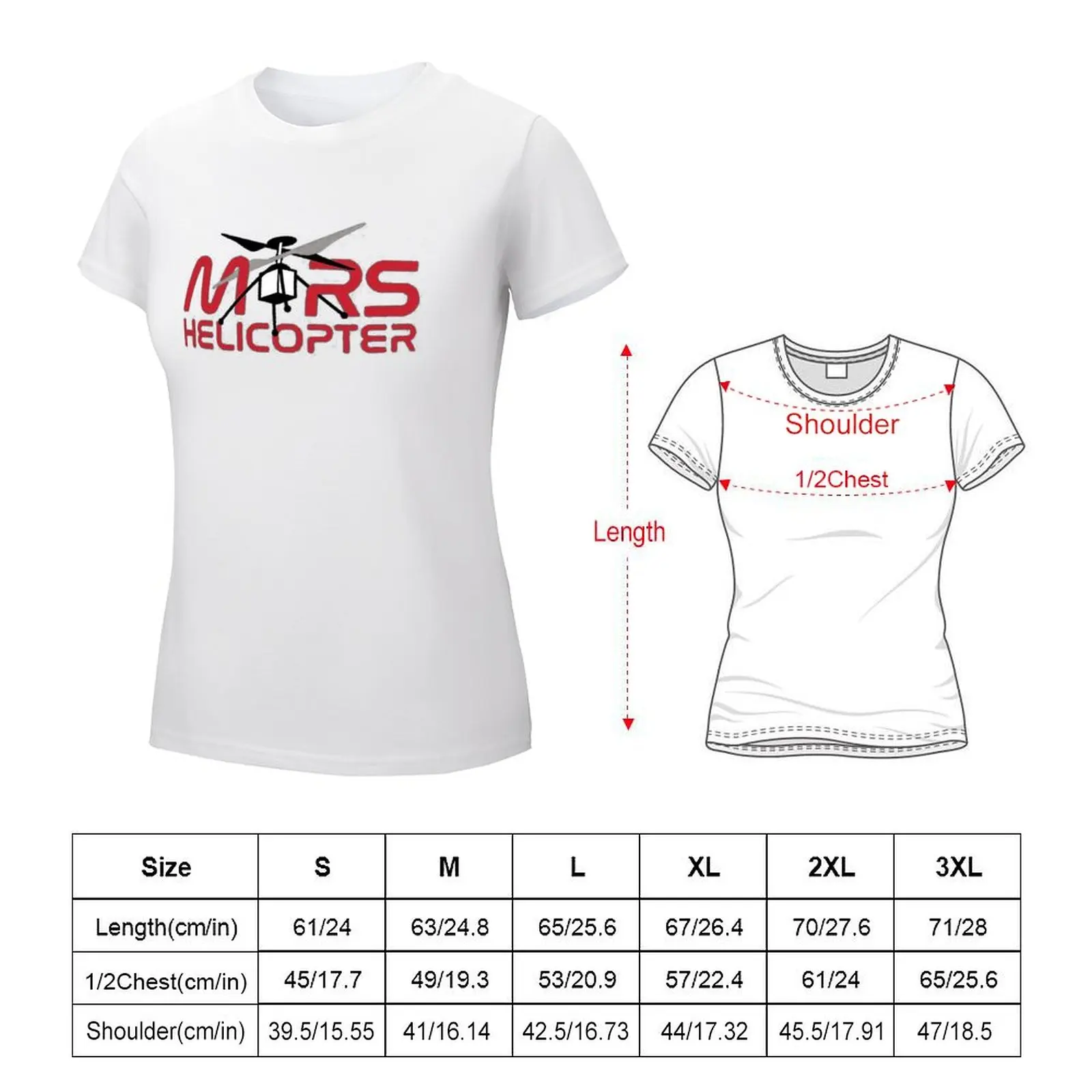 Винтажная футболка с изобретательным принтом Марса вертолета