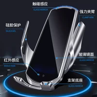 15w qi car wireless charger for iphone 13 12 11 xr x 8 samsung s20 s10 magnetic usb infrared sensor phone holder mount