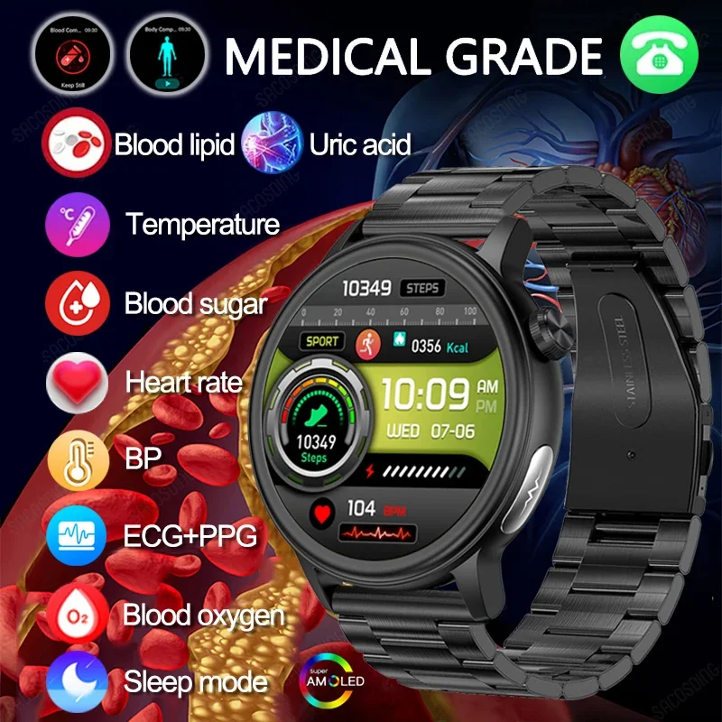 Новинка 2024 Смарт-часы Xiaomi с функцией измерения ЭКГ PPG HRV Bluetooth мониторинг уровня