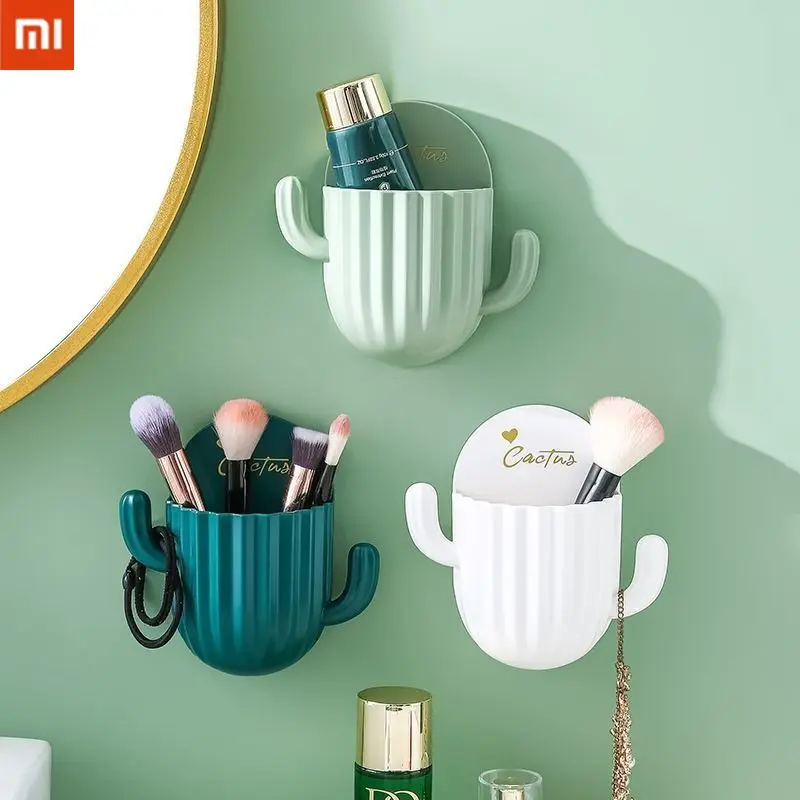 

Xiaomi Wall-mounted Storage Box Bathroom Punch-free Comb Makeup Tool Storage Rack Bedroom Sundries Remote Control Rack Organizer