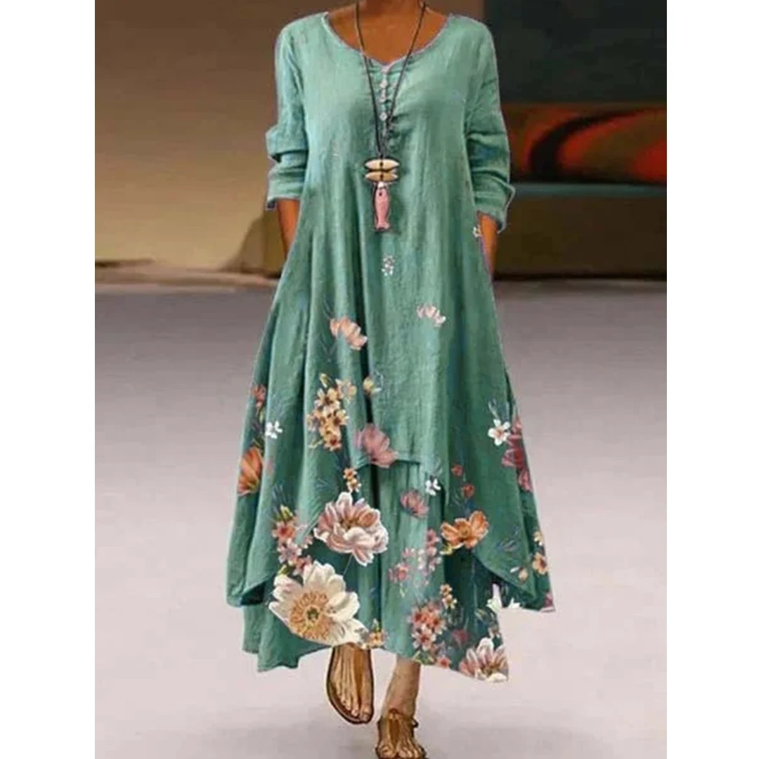 

2022 Spring Summer Casual 3D Print Polka Dot Print Patchwork Knee Length Sleeveless A-Line Dress Women Spring Summer