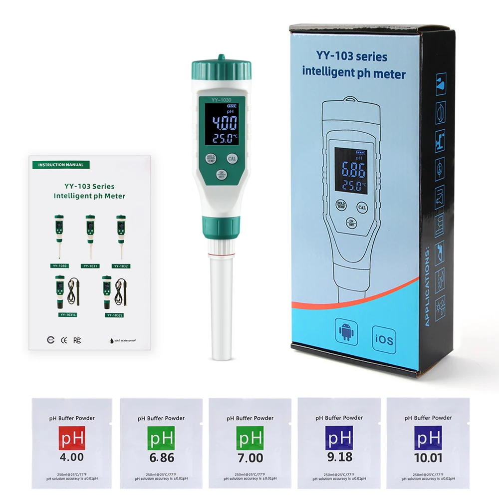 YY-1030 digital display complementary food 0-14 pH meter dough alkalimeter cheese cosmetics water quality detection pen