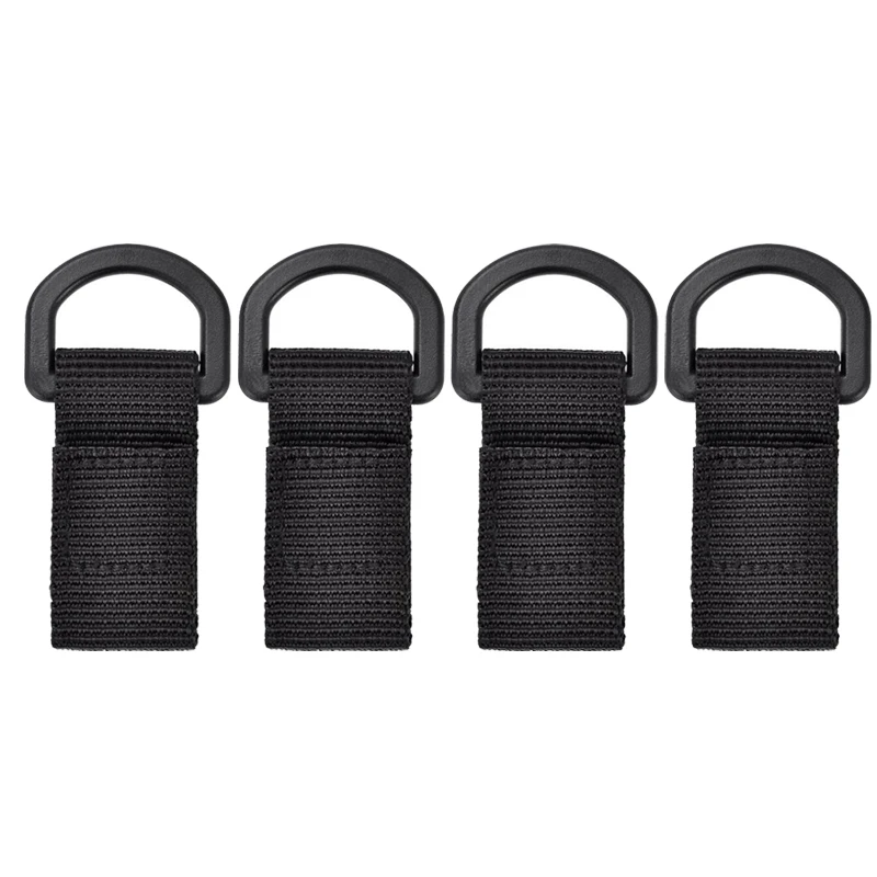 

Тактическая Пряжка Molle D-типа, нейлоновая лямка, подвесная пряжка для сумок Molle, жилетов, лямки, аксессуары для охоты, 4 шт.