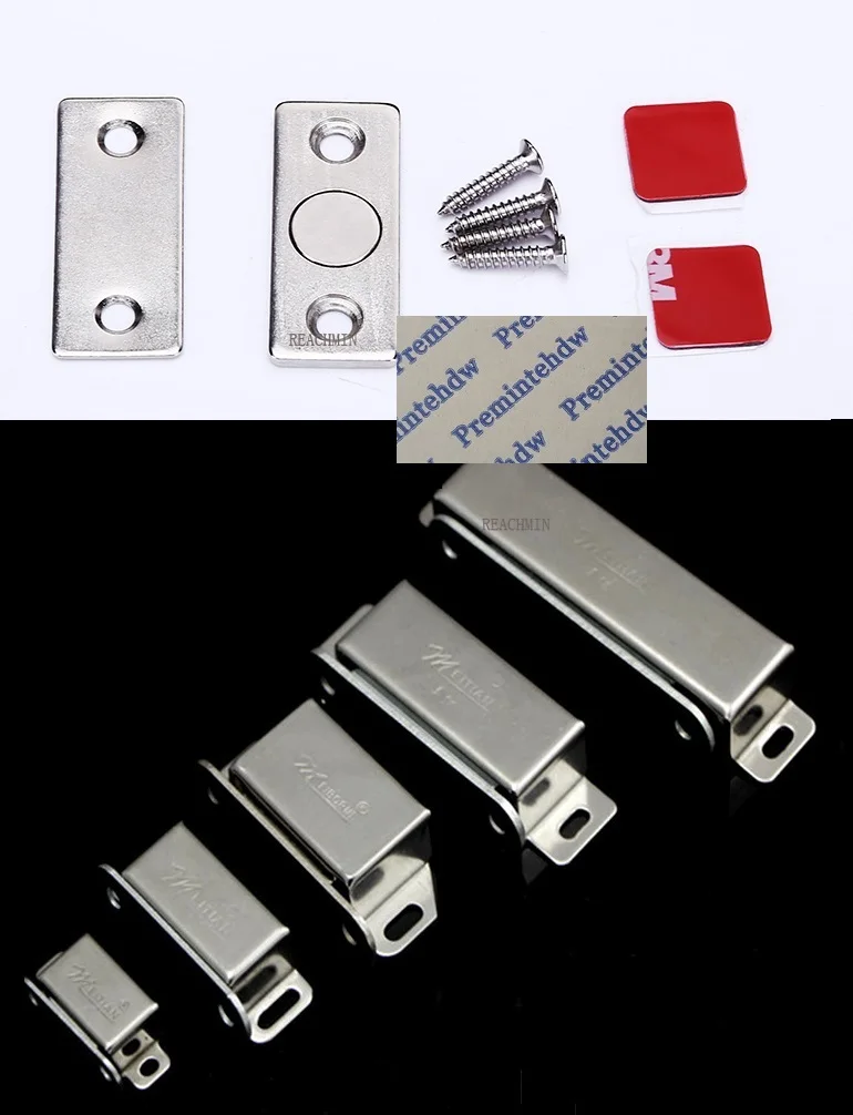 

10Pcs/Lot Stainless Steel Furniture Cabinet Cupboard Magnetic Door Catch Latch Magnet Thin Catcher