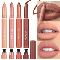 6 colors waterproof matte nude lip liner long lasting non stick cup sexy red brown lipstick pencil lips tint makeup comestic