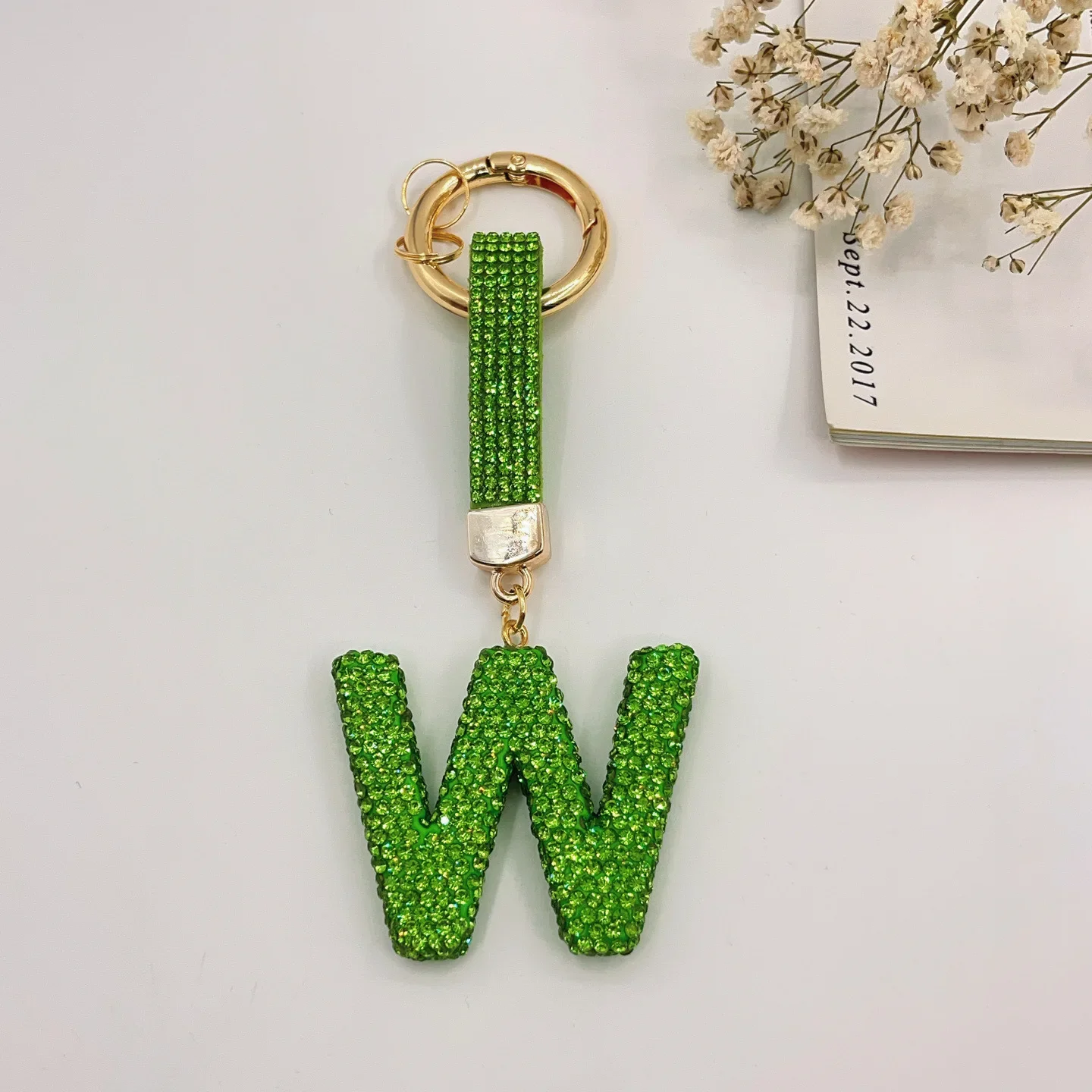 Bling Rheinstone 26 подвеска с инициалом брелок надписью модная для женщин самодельная