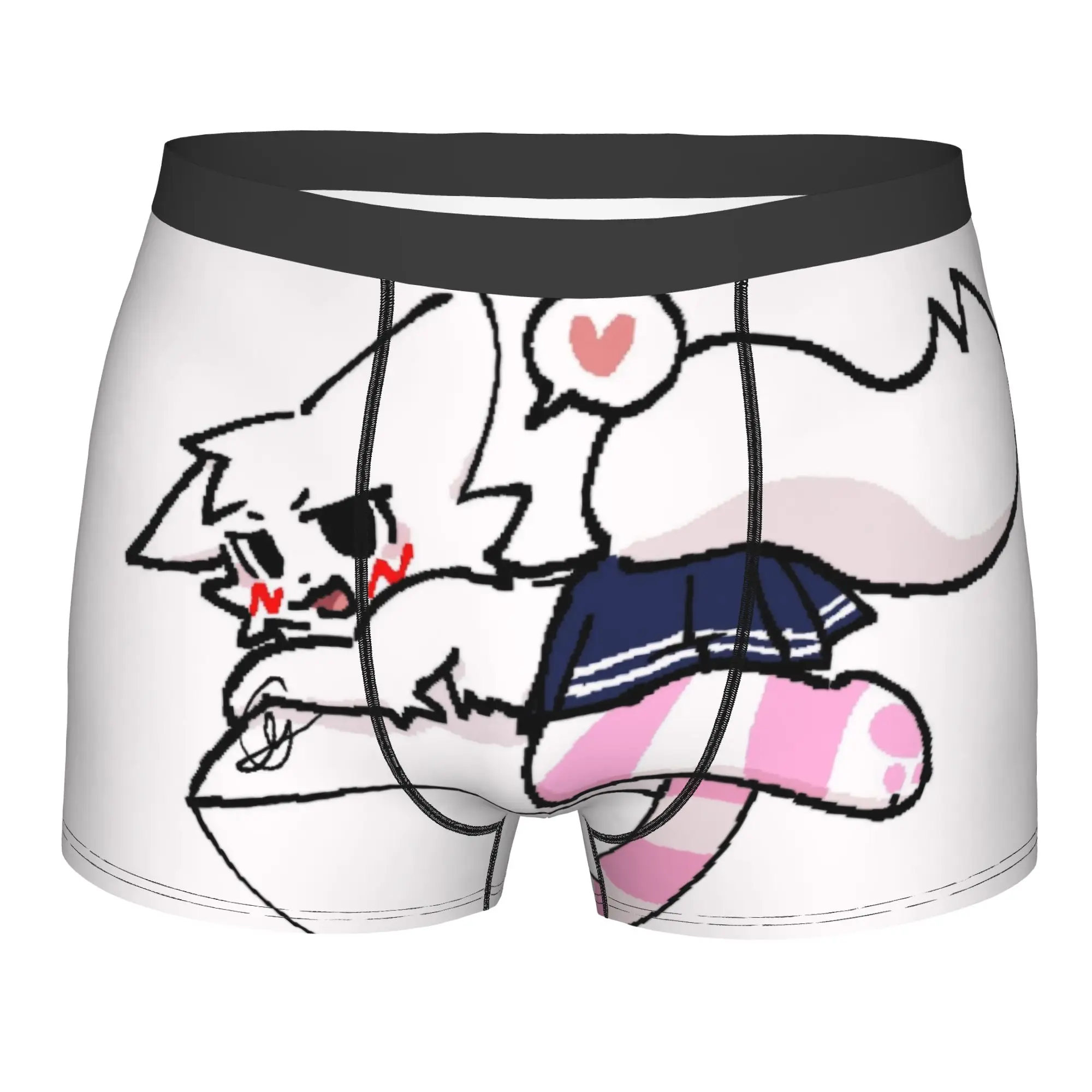 Фото Мужские трусы-боксеры Custom Boykisser Silly Cat с милым мультяшным принтом, крутые трусы-шорты №3
