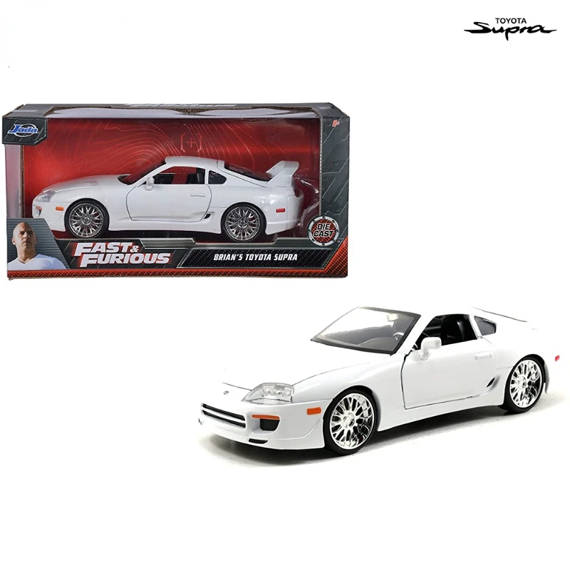 

1:24 Fast and Furious Brian 1995 Toyota Supra Collectible Figures & Vehicles JDM Drift Street Cars Metal Case Original J32