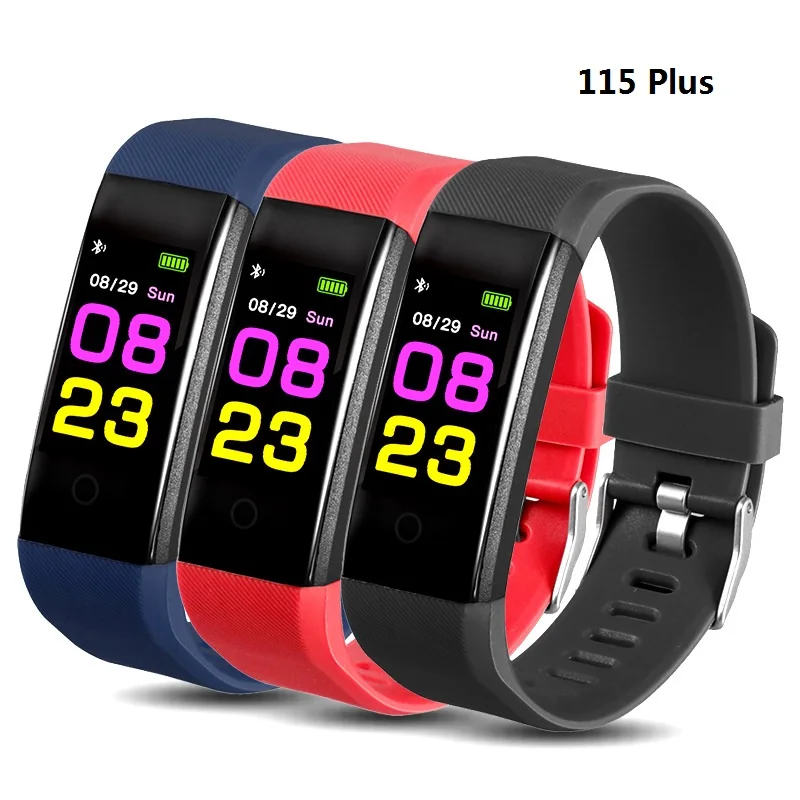 

115Plus Smart Wristbands Sports Pedometer Smartwatch Fitness Running Walking Tracker Heart Rate Pedometer for IOS Android