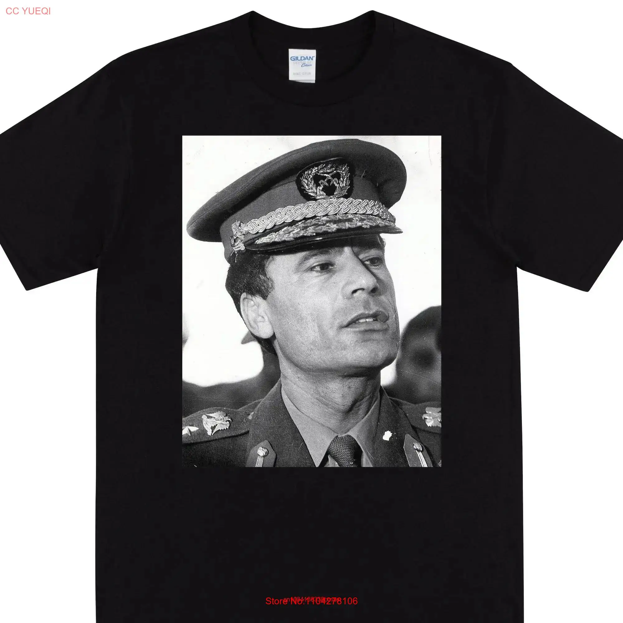 Футболка GADDAFI Maummar Hand Of Vintage Young Black White с длинными или короткими рукавами