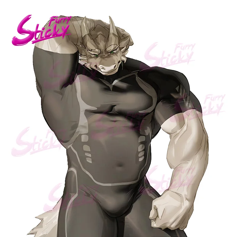 

Furry Sticky Sexy Furry GYM Art Anime Car Sticker Decal Car Accessories for Bumper Helmet Trunk Sticker for Laptop Stickers