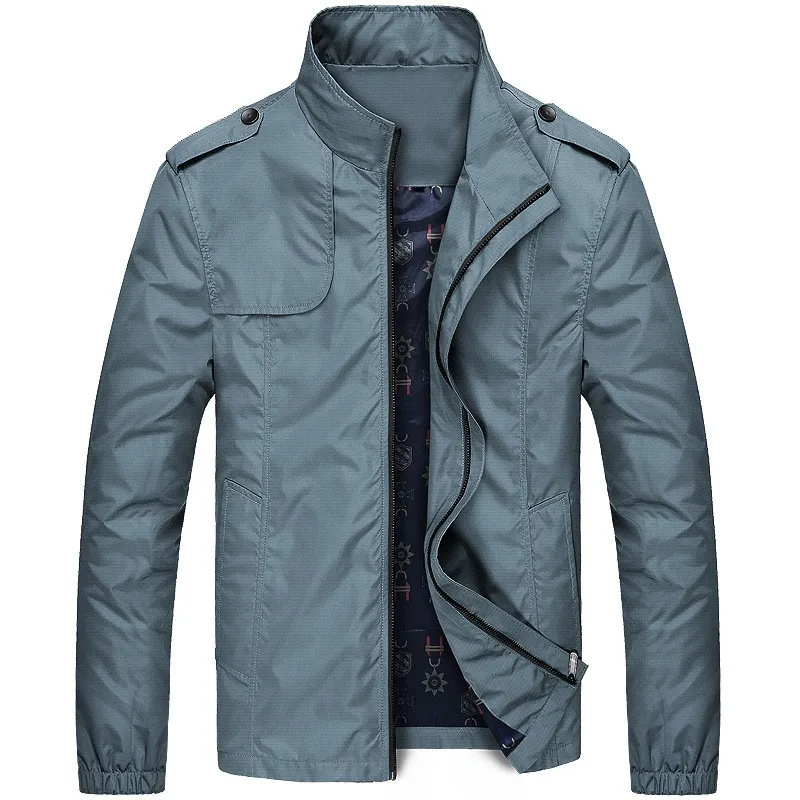 

Men's Spring and Autumn Motorcycle Jacket Pure Color Light Edition Customizable LOGO Team Clothing, Business Casual Jacket