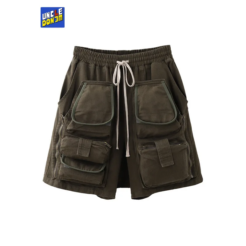 

Шорты-карго UNCLEDONJM с множеством карманов, уличная одежда, брюки, дизайнерские шорты, мужские шорты Хай-стрит techwear, мужские мешковатые брюки, б...