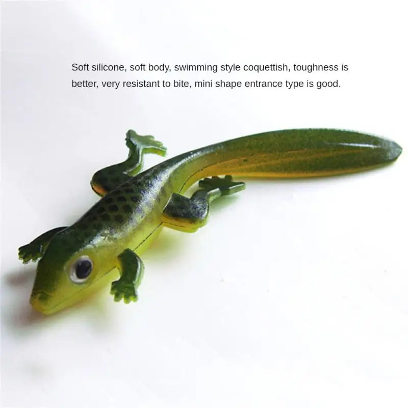 

Silicone Fishing Lures 3d Stereo Eye Artificial Bait Bionic Bait Black Point Green Back Luya Fake Bait Fishing Gear 3g80mm 1pcs
