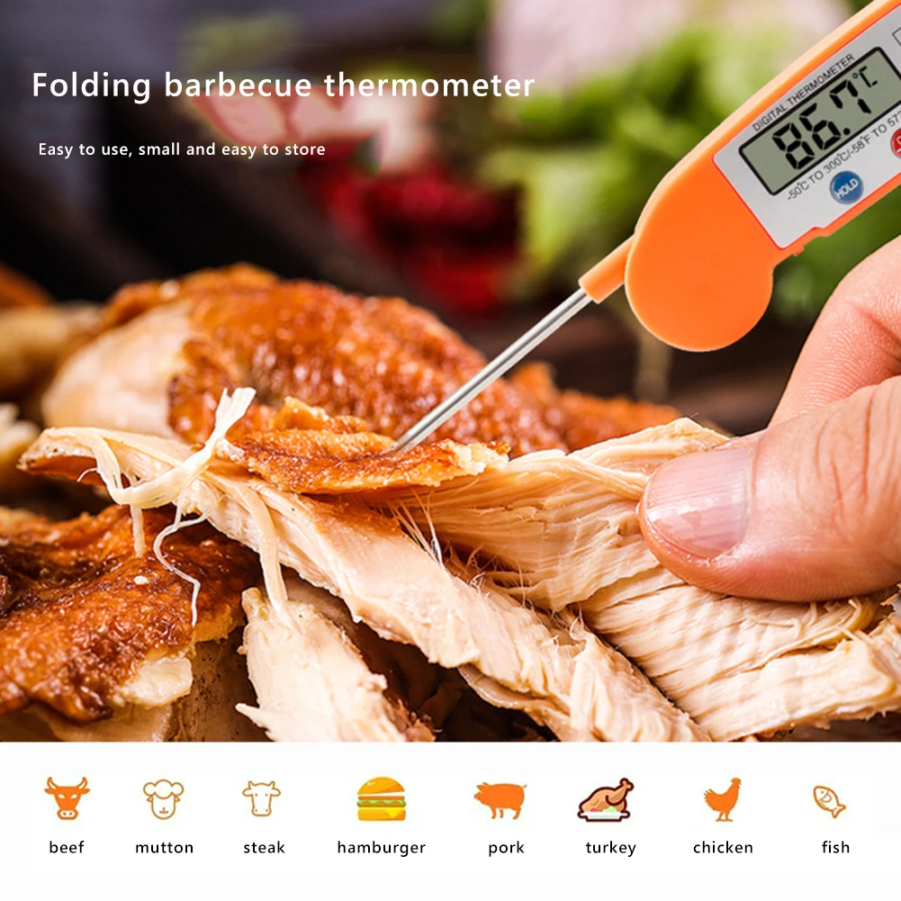 Цифровой электрический пищевой термометр из нержавеющей стали кухонные