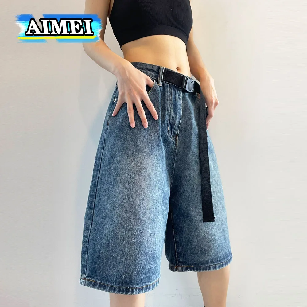 Women's Y2K Denim Short Pants High Waist Streetwear Denim Shorts Loose Pants Harajuku Style Korean Summer Clothes For Women