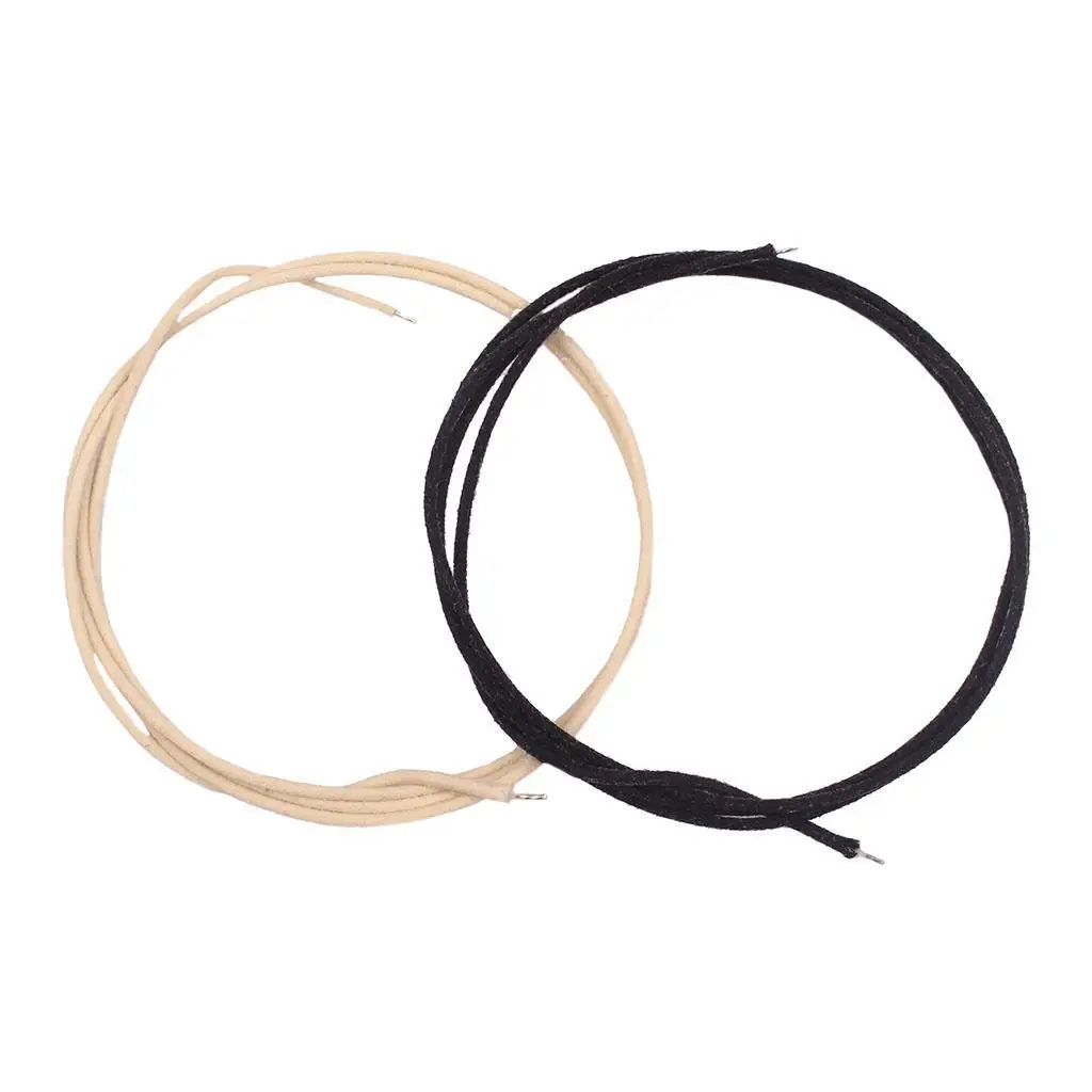 

Pack Of 2 Cotton Cloth PushBack Guitar Wire Copper 22 Awg Black/White