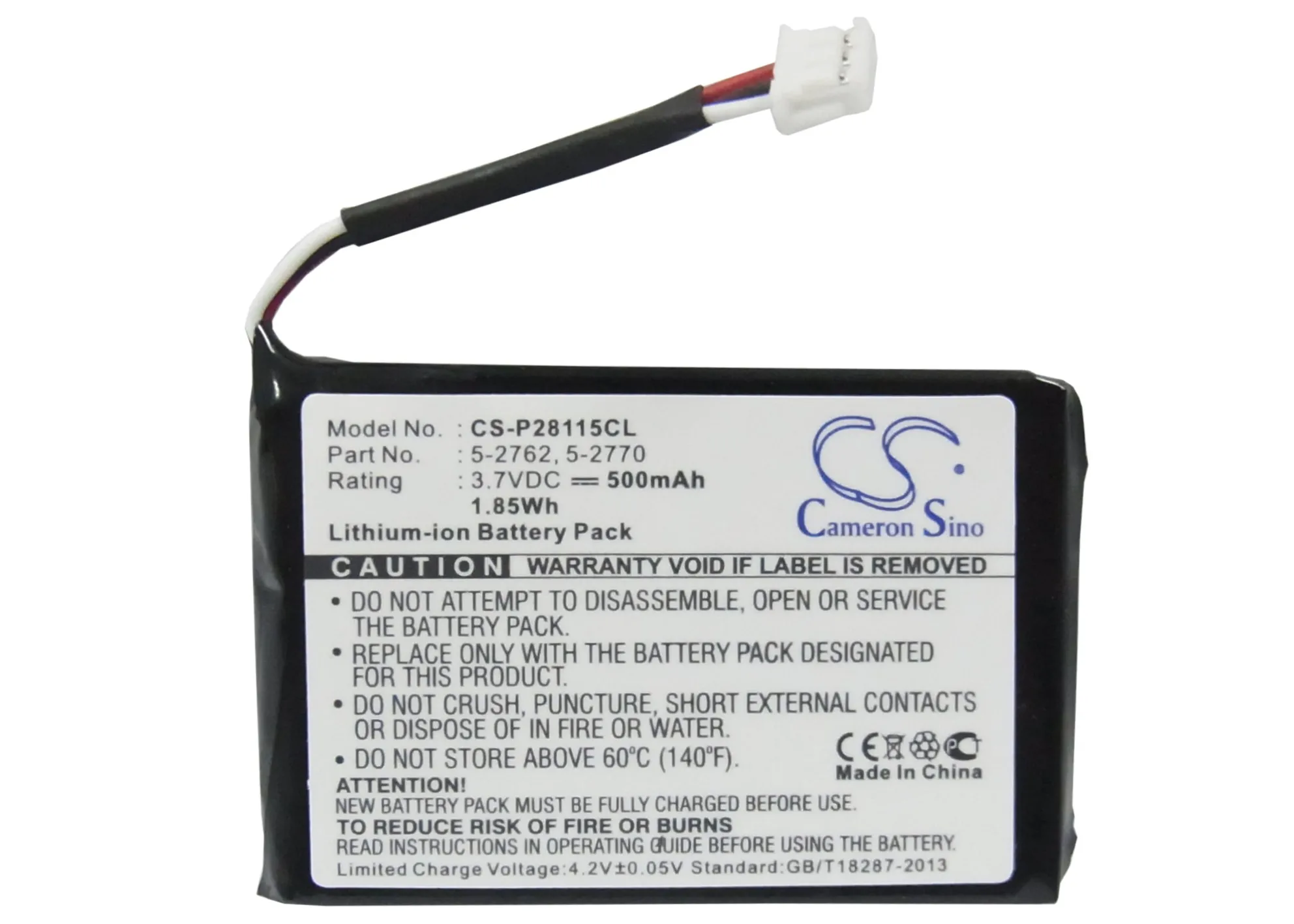 Аккумулятор Cameron Sino 500mA для GE 2-8106 28106FE1 2-8106FE1 2-8115 28115FE1 2-8115FE1-A 5-2762 5-2770 2-8118 28118 28118FE1