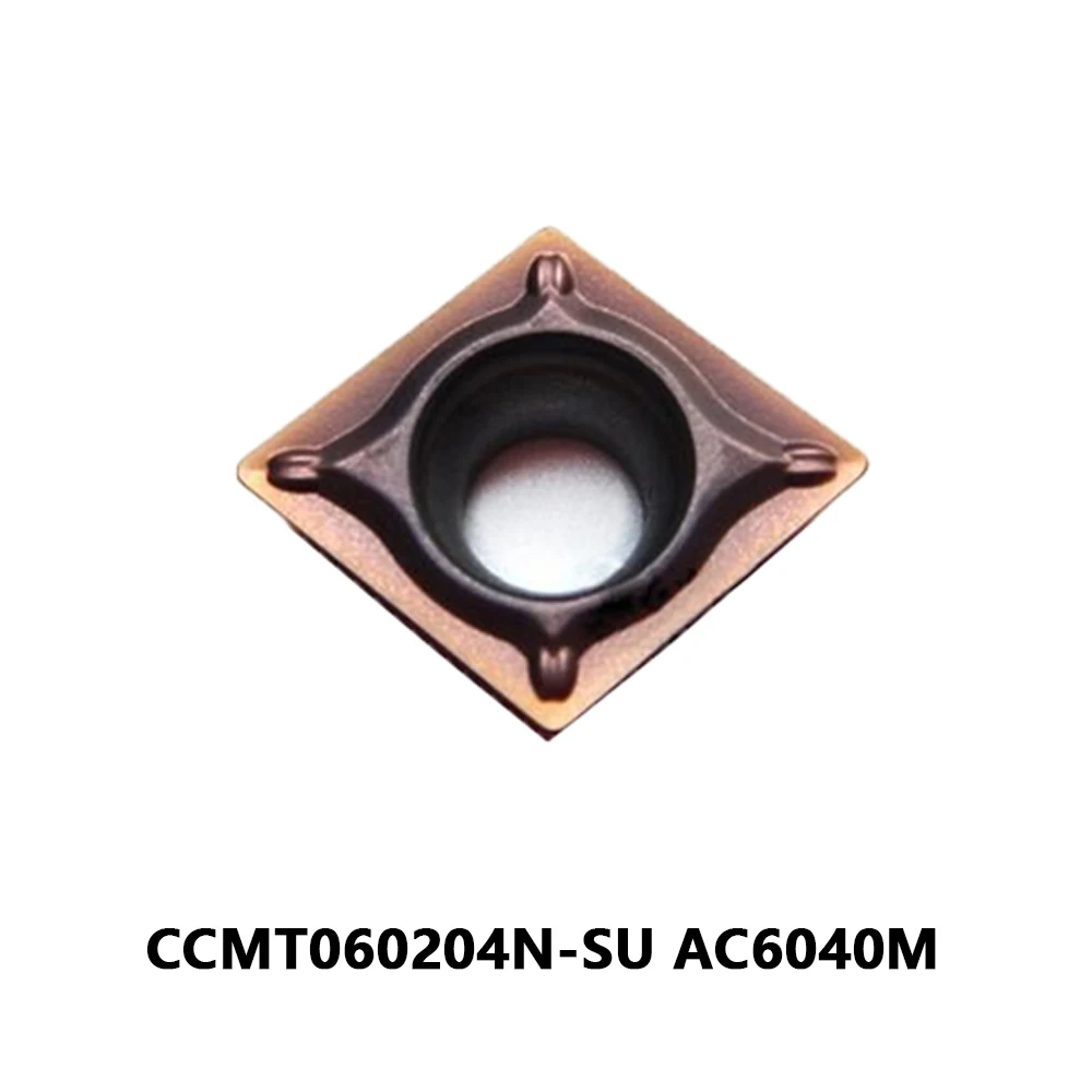CCMT 060204 N SU N-SU AC6040M Оригинал 80-х ° Лезвия Твердосплавные вставки Токарный станок с