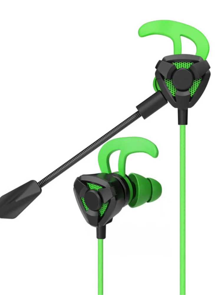 

Gaming with microphone in-ear headphones noise-cancelling plug-in game mobile game mobile computer wired headset PUBG headset