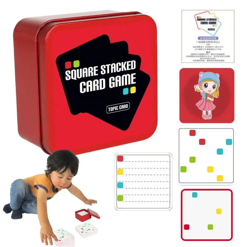 

Square Card Game Stacked Family Board Games Great As Goodie Bag Stuffers Party Favors