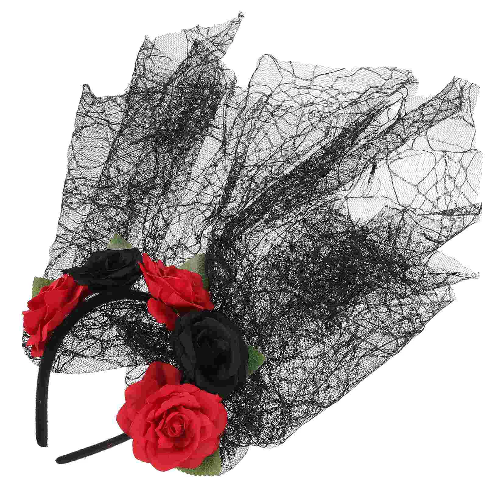 

Halloween Hair Band Accessories Decorative Headbands Cosplay Adults Headwear Mesh Holiday Party Headdress