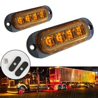 2x yellow led side marker clearance light lamp indicator truck trailer dc 24v 12v abspc 86mm 3 38in durable universal new