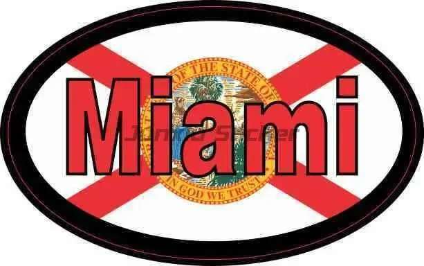 Флаг Майами Флориды автомобильные наклейки на окно автомобиля бампер гоночный