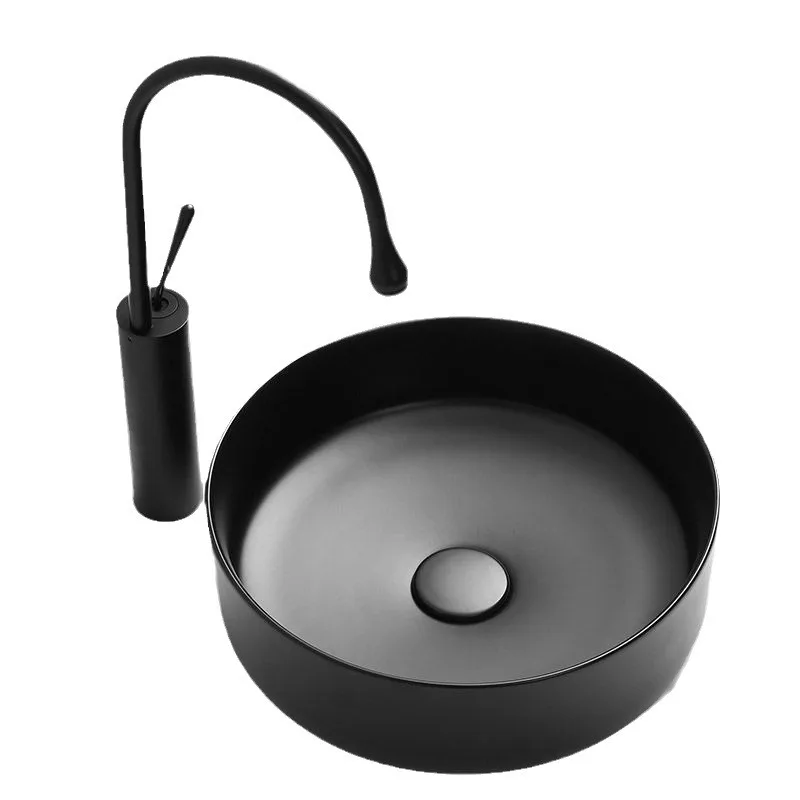 Оптовая продажа высокое качество раковина черного цвета для ванной комнаты из
