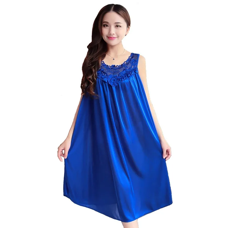 Белая шелковая ночная рубашка женская 2024 сексуальная из искусственного шелка