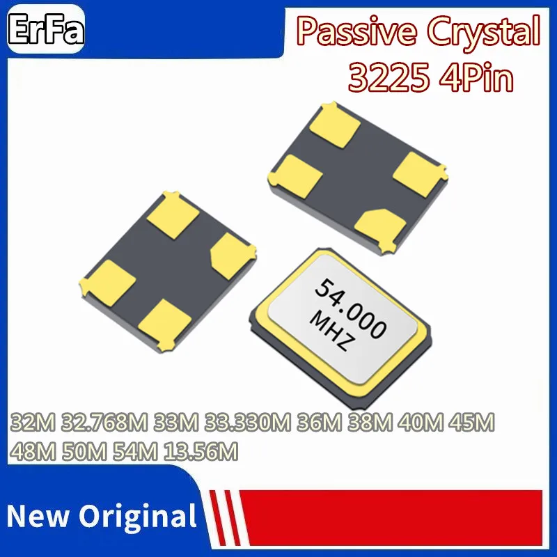 10 шт., 3225 пассивные кристаллы SMD, 4 контакта, 48 МГц, 50 МГц, 54 МГц, 13,56 МГц, 32 МГц, 32,768 МГц, 33 МГц, 33,330 МГц, 36 МГц, 38 МГц, 40 МГц, 45 МГц 10 шт., 3225 пассивные кристаллы SMD, 4 контакта, 48 МГц, 50 МГц, 54 МГц, 13,56 МГц, 32 МГц, 32,768 МГц, 33 МГц, 33,330 МГц, 36 МГц, 38 МГц, 40 МГц, 45 МГц