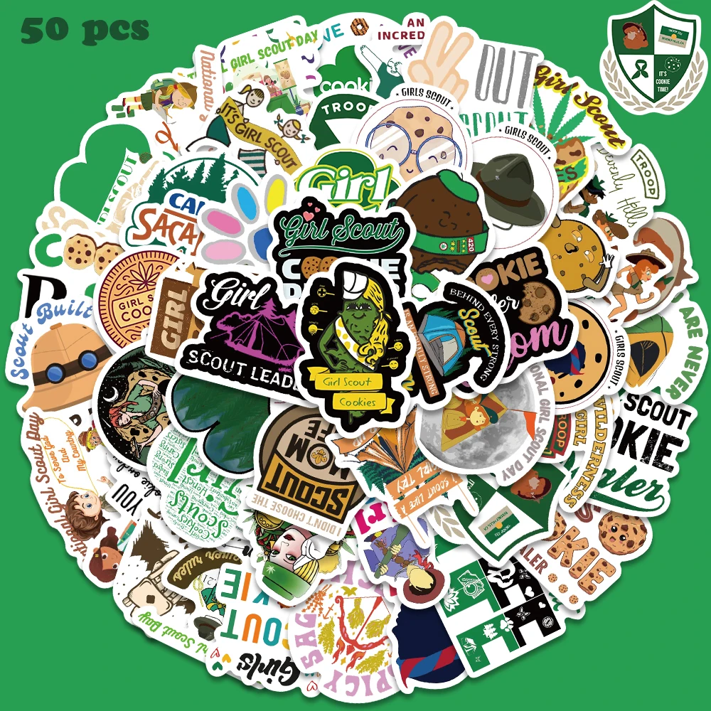 

10/50pcs Girl Scout Graffiti Stickers Funny DIY Decals for Luggage Phone Guitar Skateboard Scrapbook Stickers Kids Toy