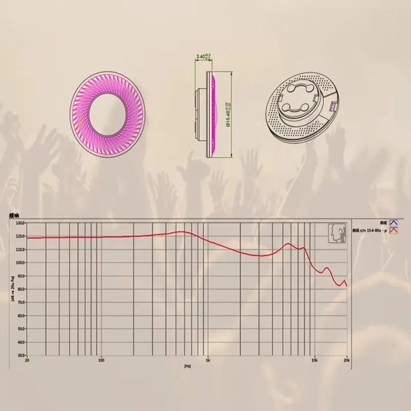 Медная алюминиевая звуковая катушка с углеродной композитной диафрагмой 2 шт
