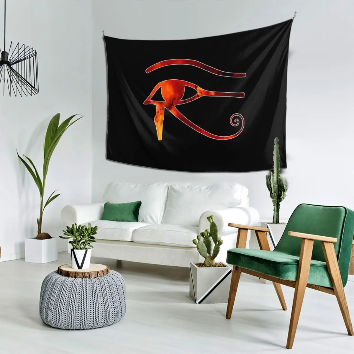 Глаз Гора Египетский - Красная Галактика Гобелен Декоративный Настенный Декор