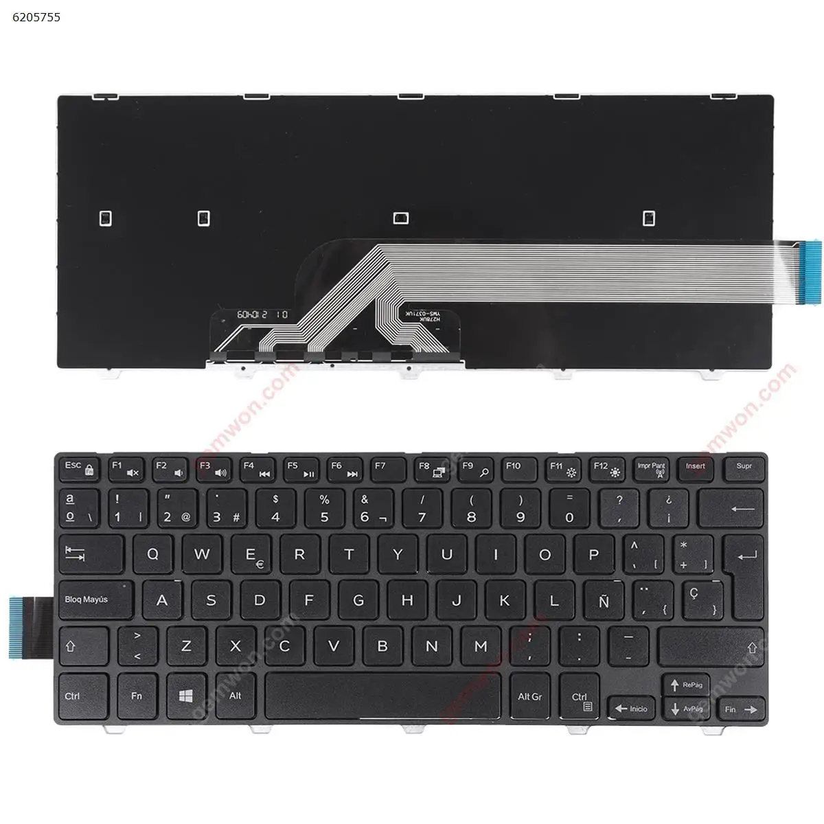 Клавиатура для ноутбука SP DELL Inspiron 14-3000 5447 5442 5445 7447 серия черная рамка