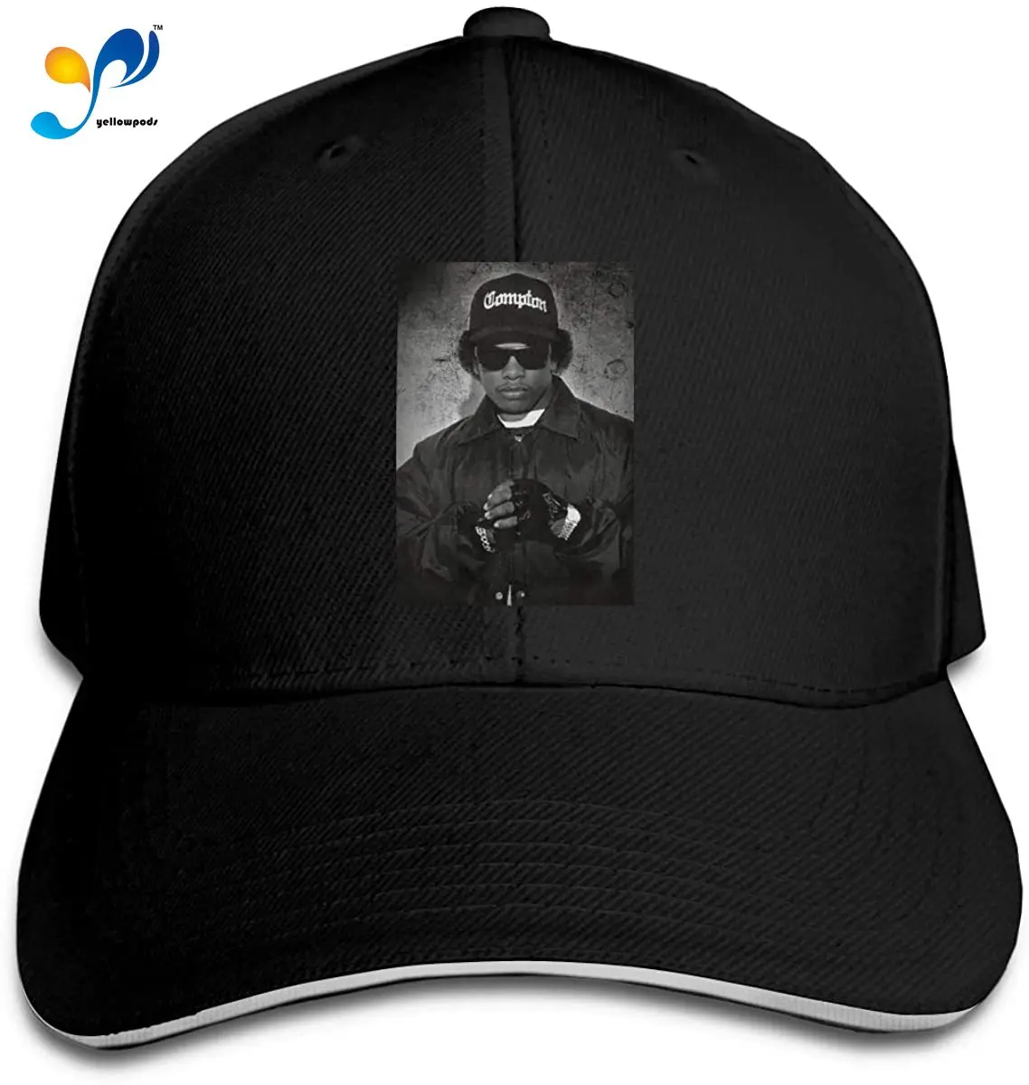 

Eazy-E - Black Hip Hop Baseball Cap Golf Trucker Baseball Cap Adjustable Peaked Sandwich Hat Black Unisex Casquette Black