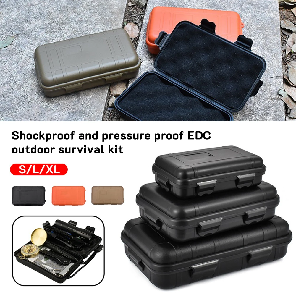 

Waterproof Sealed Survival Box Dustproof Shockproof EDC Tools Storage Camping Outdoor Travel Storage Box Container Case For Safe
